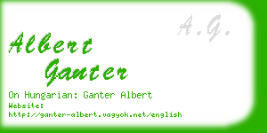 albert ganter business card